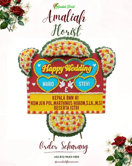 Papan Bunga Pernikahan Urimessing